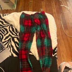 Christmas pajamas, red and green